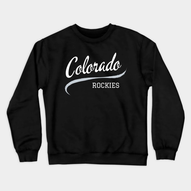 Rockies Retro Crewneck Sweatshirt by CityTeeDesigns